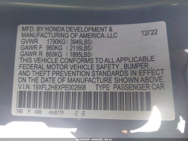 2023 HONDA CIVIC SPORT 9