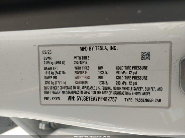2023 TESLA MODEL 3 REAR-WHEEL DRIVE 9