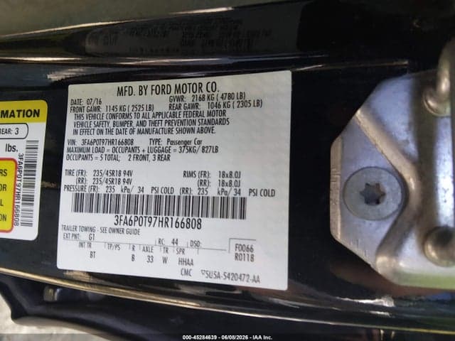 2017 FORD FUSION SE 9