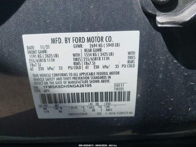 2022 FORD EXPLORER XLT 9