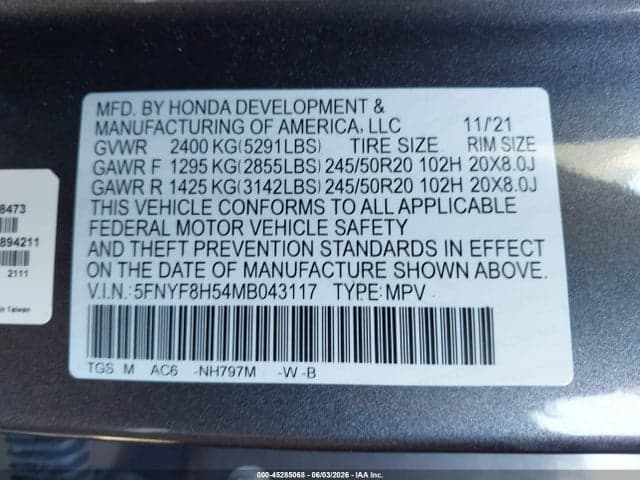 2021 HONDA PASSPORT AWD EX-L 9