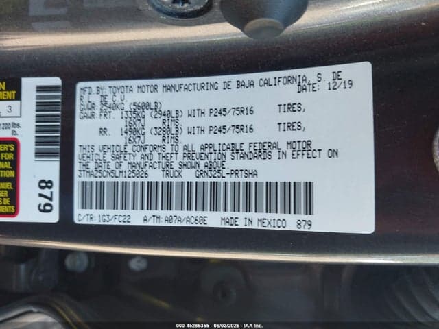2020 TOYOTA TACOMA 9