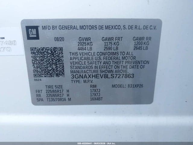 2020 CHEVROLET EQUINOX FWD LS 9
