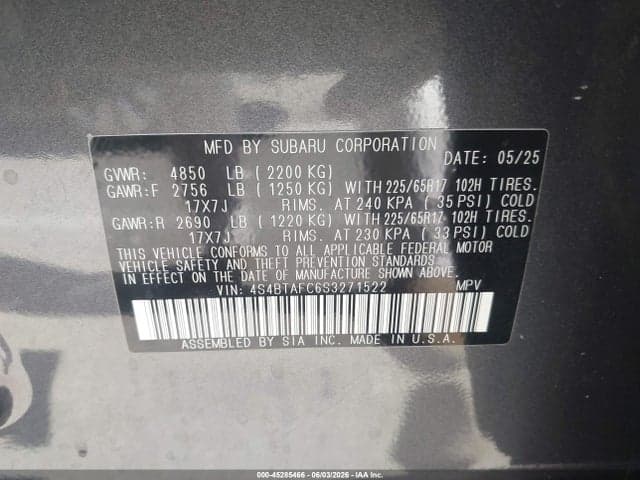 2025 SUBARU OUTBACK PREMIUM 10