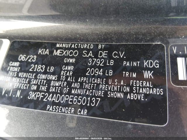 2023 KIA FORTE LXS 9