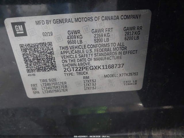 2019 GMC SIERRA 2500HD SLE 9