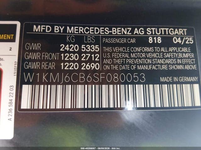 2025 MERCEDES-BENZ AMG CLE 53 9