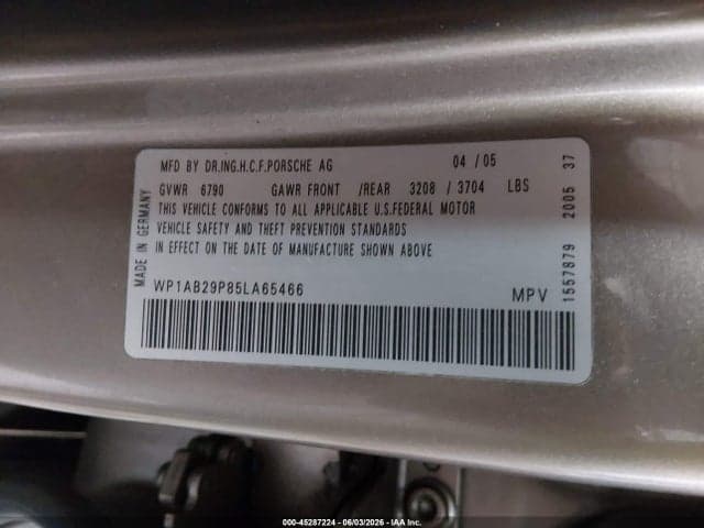 2005 PORSCHE CAYENNE S 9