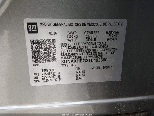2026 CHEVROLET EQUINOX FWD LT 9