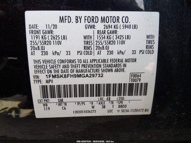 2021 FORD EXPLORER LIMITED 9