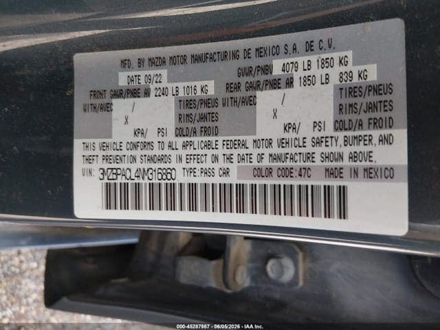 2022 MAZDA MAZDA3 CARBON EDITION 9