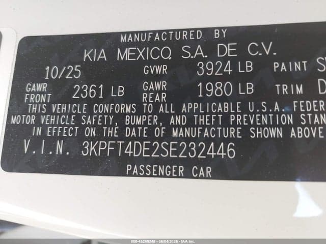 2025 KIA K4 LXS 9