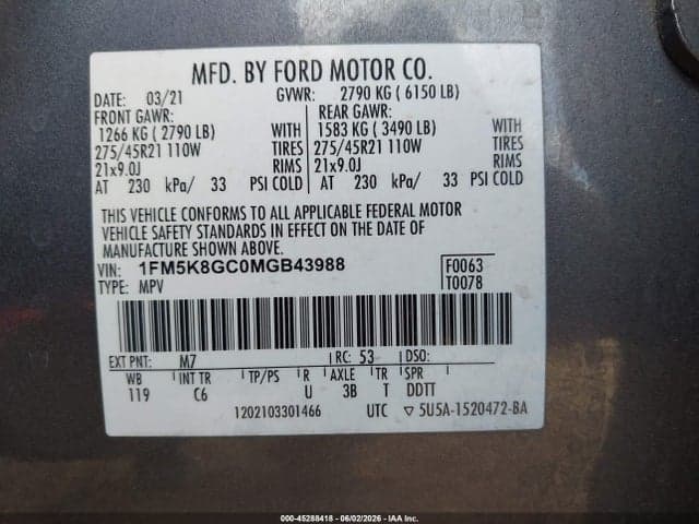 2021 FORD EXPLORER ST 9