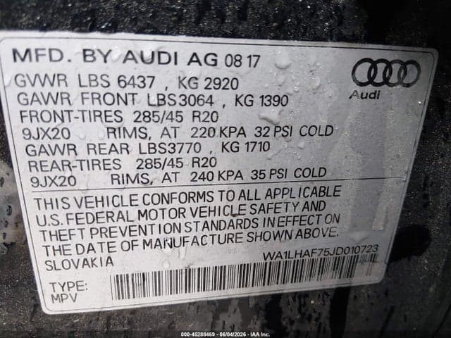 2018 AUDI Q7 2.0T PREMIUM 9