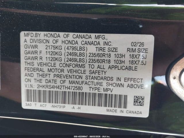 2026 HONDA CR-V EX AWD 9