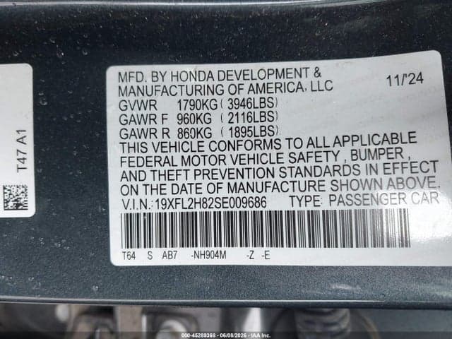 2025 HONDA CIVIC SEDAN SPORT 9