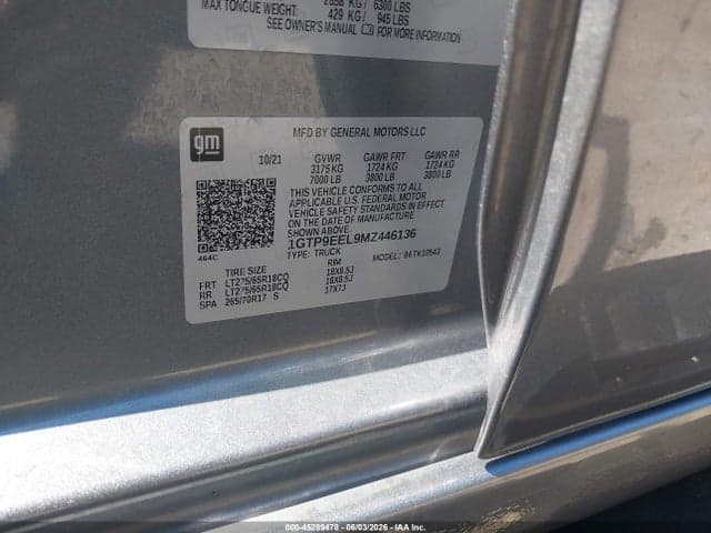 2021 GMC SIERRA 1500 4WD SHORT BOX AT4 9