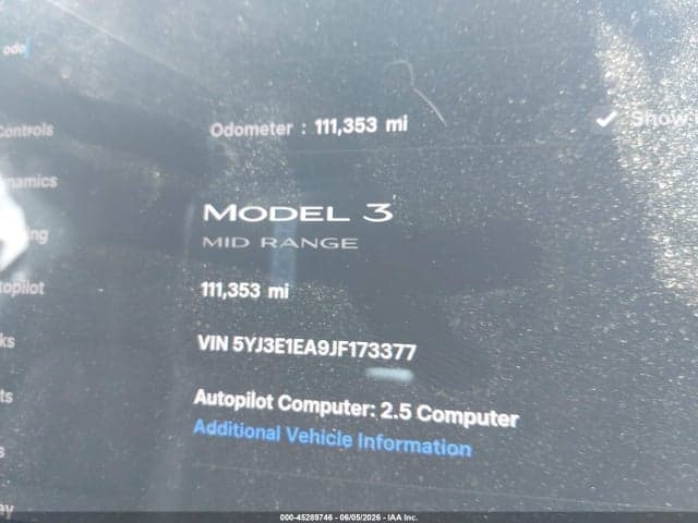 2018 TESLA MODEL 3 LONG RANGE/MID RANGE 7