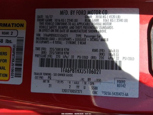 2018 FORD MUSTANG ECOBOOST 9
