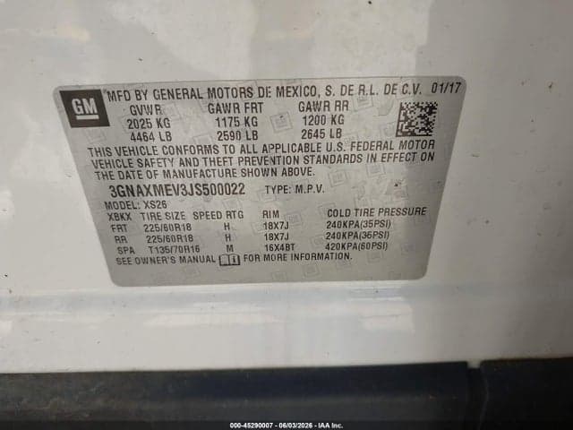 2018 CHEVROLET EQUINOX PREMIER 9
