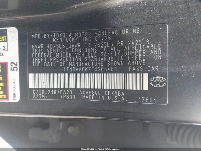 2026 TOYOTA CAMRY SE 9