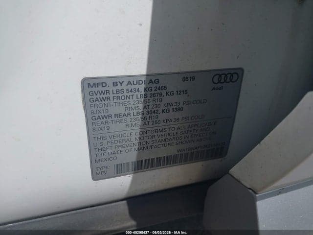 2019 AUDI Q5 45 PREMIUM 9