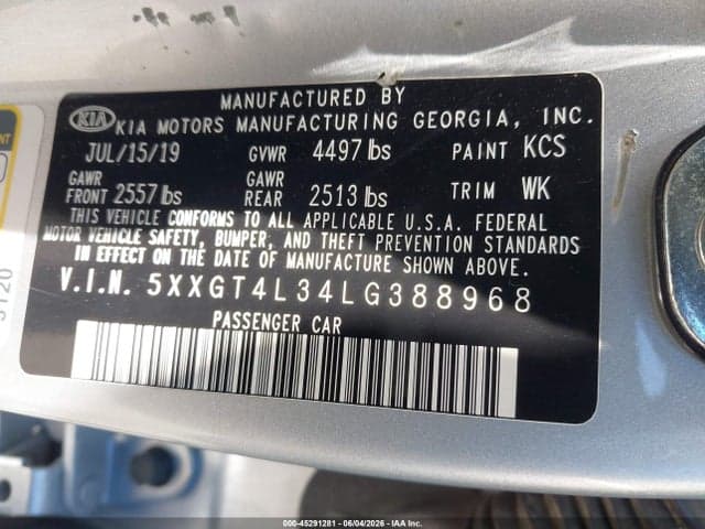 2020 KIA OPTIMA LX 18