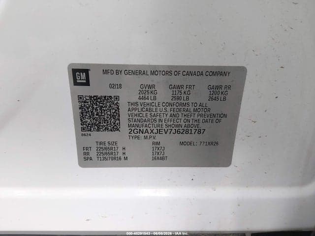 2018 CHEVROLET EQUINOX LT 9