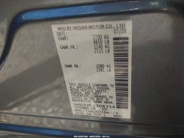 2020 NISSAN LEAF SV PLUS 62 KWH 9