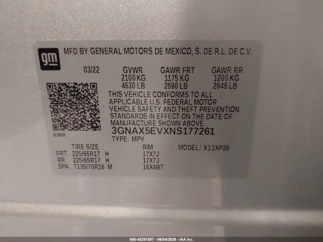 2022 CHEVROLET EQUINOX AWD 1FL 9