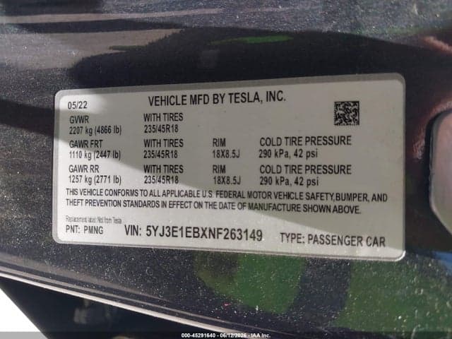 2022 TESLA MODEL 3 LONG RANGE DUAL MOTOR ALL-WHEEL DRIVE 9