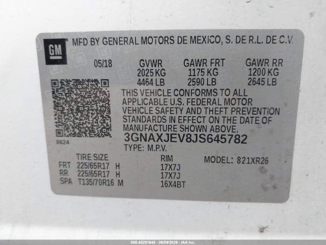 2018 CHEVROLET EQUINOX LT 9