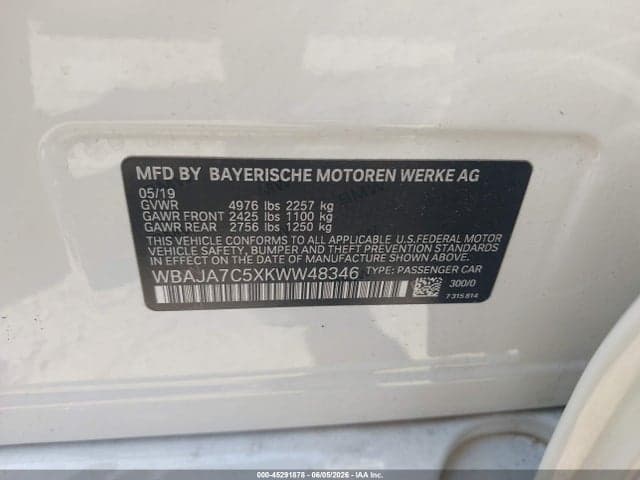 2019 BMW 530I XDRIVE 9