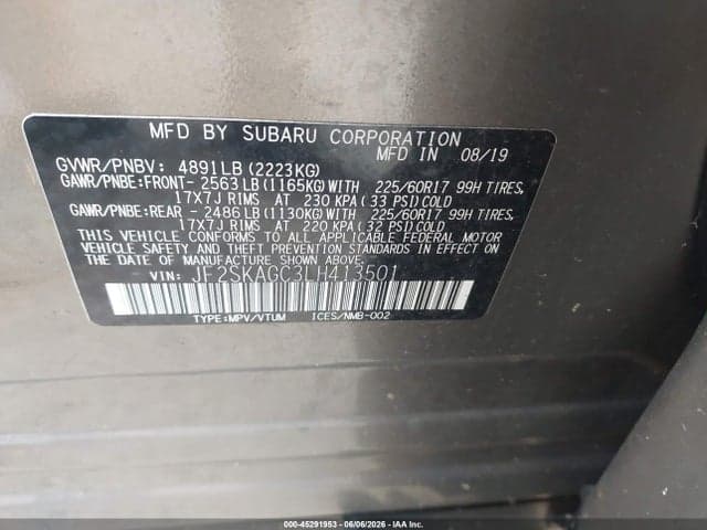 2020 SUBARU FORESTER PREMIUM 9