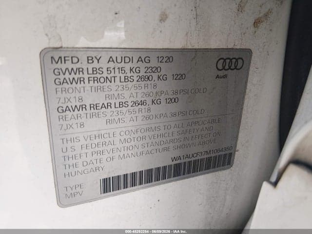 2021 AUDI Q3 PREMIUM 40 TFSI QUATTRO TIPTRONIC 9