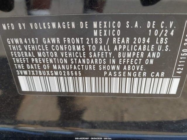 2025 VOLKSWAGEN JETTA 1.5T SE 9