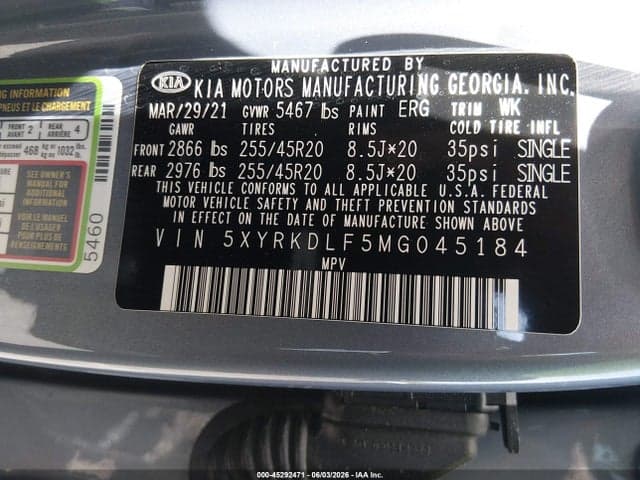 2021 KIA SORENTO SX 9