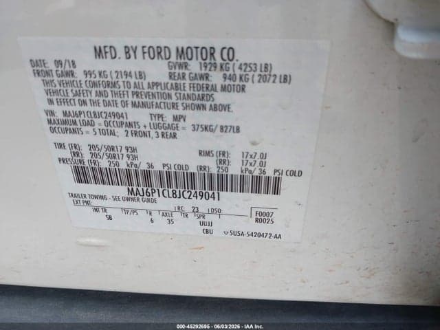 2018 FORD ECOSPORT SES 9