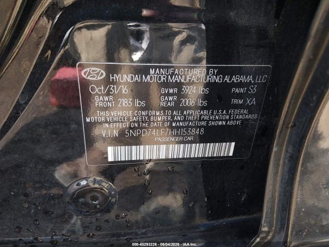 2017 HYUNDAI ELANTRA SE 9