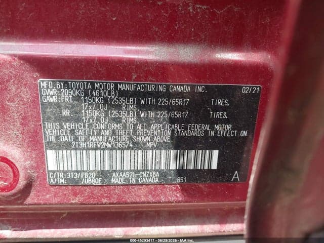 2021 TOYOTA RAV4 LE 9