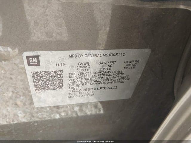 2020 CHEVROLET MALIBU FWD LT 9