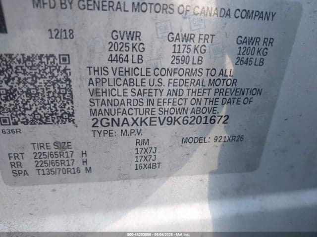 2019 CHEVROLET EQUINOX LT 9