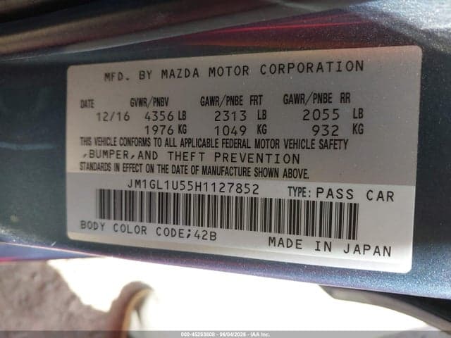 2017 MAZDA MAZDA6 SPORT 9