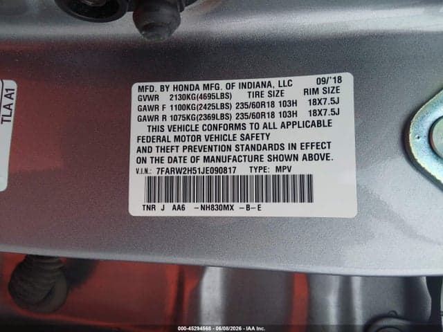 2018 HONDA CR-V EX 9