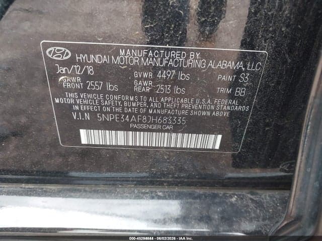 2018 HYUNDAI SONATA SEL 9