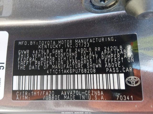 2023 TOYOTA CAMRY LE 9