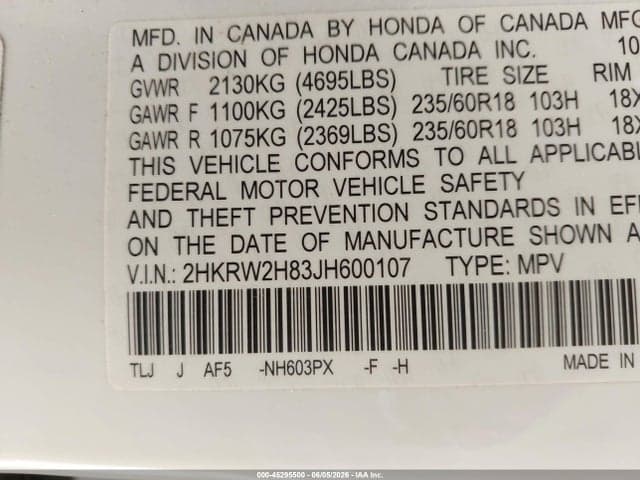 2018 HONDA CR-V EX-L/EX-L NAVI 9