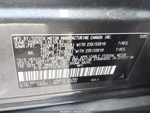 2025 TOYOTA RAV4 XLE PREMIUM 9