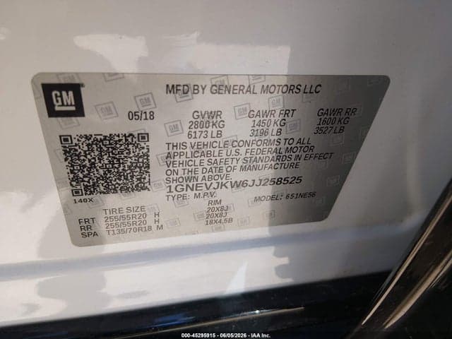 2018 CHEVROLET TRAVERSE PREMIER 9