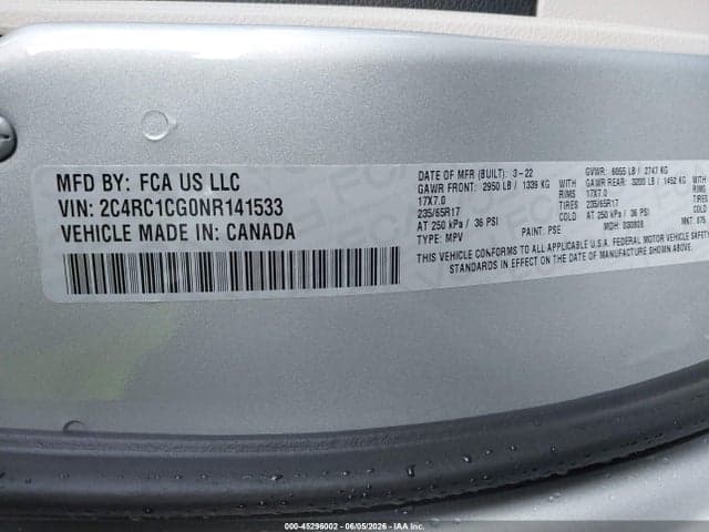 2022 CHRYSLER VOYAGER LX 9